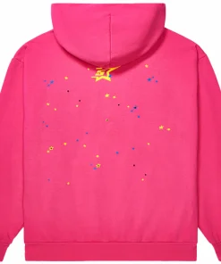spider pink hoodie back