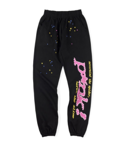 Pink Black Sp5der Sweatpant