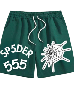 Sp5der Shorts Green Logo 555
