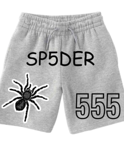 Sp5der Shorts Grey Logo 555