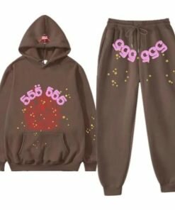 Sp5der Angel Number Tracksuit Brown