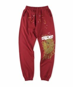 Sp5der Sweatpants Maroon