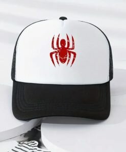 Red Sp5der Printed Trucker Hat