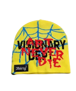 Spider Web Graphic Hat Yellow