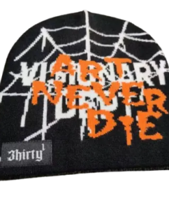 Spider Web Graphic Hat Black