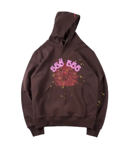 Men Brown Sp5der Hoodie