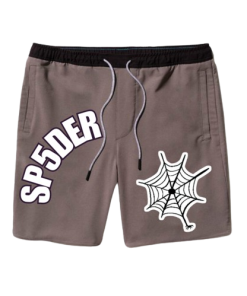 Sp5der Complex Hybrid Shorts in Charcoal